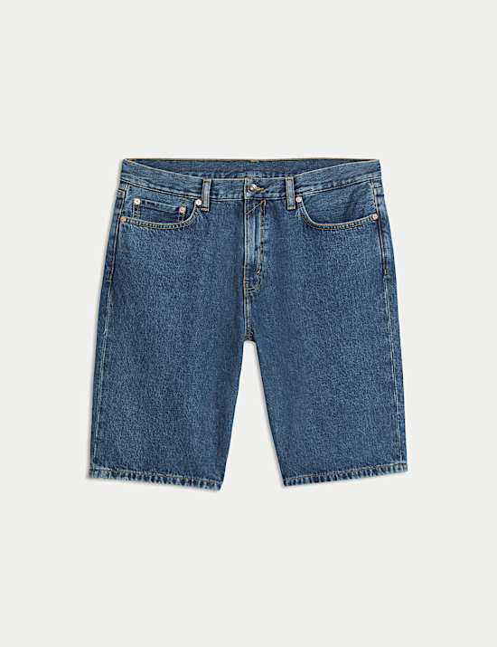 Authentic Relaxed Straight Fit Denim Shorts
