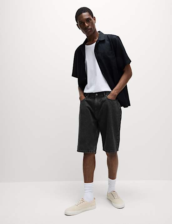 Authentic Relaxed Straight Fit Denim Shorts