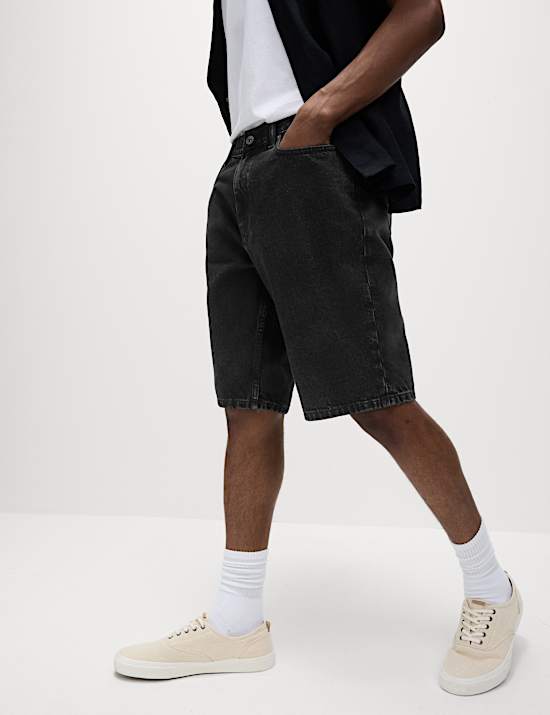 Authentic Relaxed Straight Fit Denim Shorts