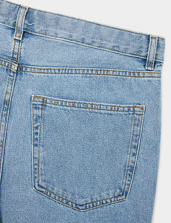 Loose Fit Pure Cotton Rigid Jeans