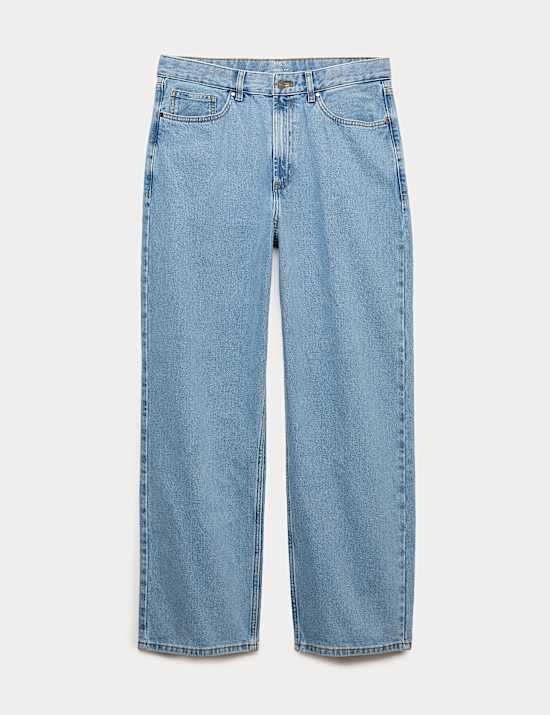 Loose Fit Pure Cotton Rigid Jeans