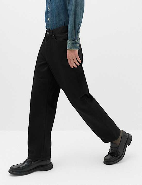 Loose Fit Pure Cotton Rigid Value Jeans