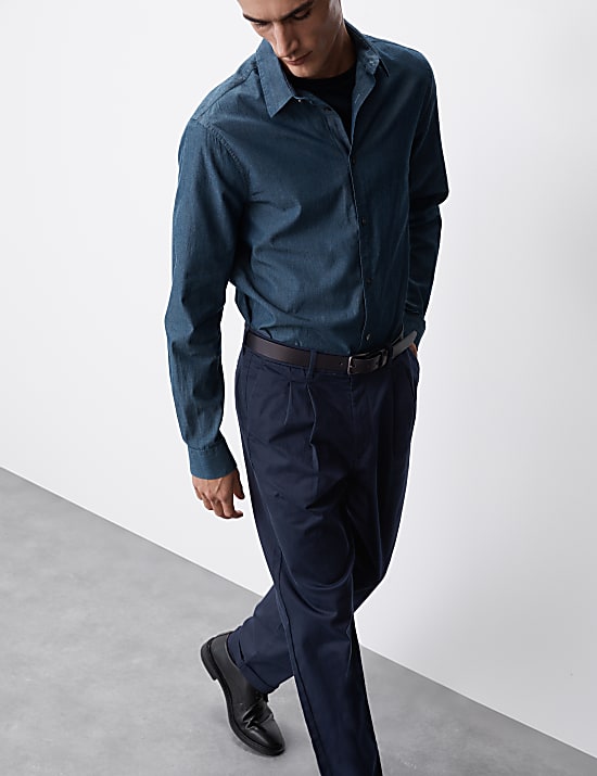 Tapered Fit Twin Pleat Chinos