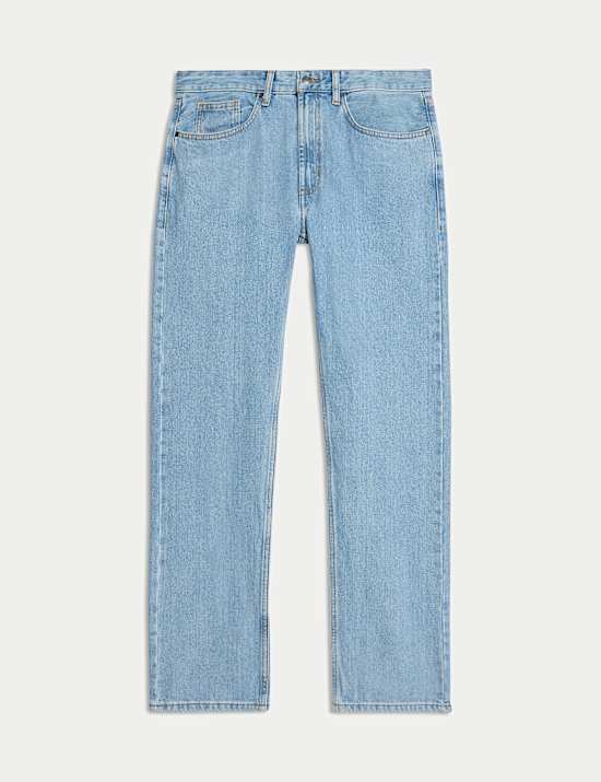 Straight Fit Pure Cotton Jeans