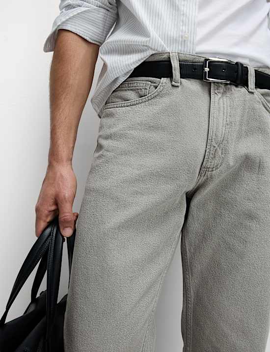 Straight Fit Pure Cotton Jeans