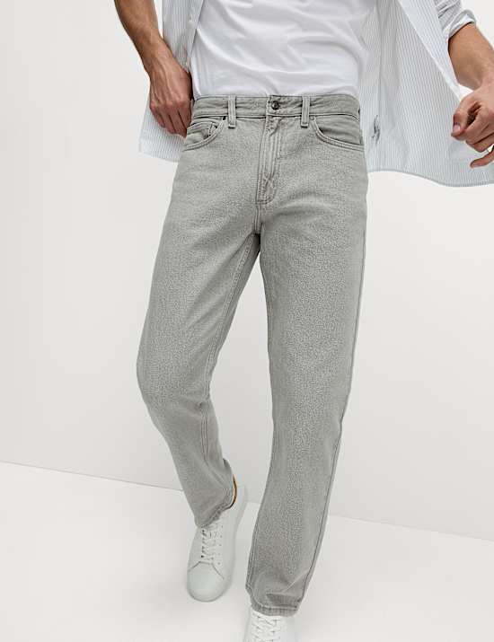 Straight Fit Pure Cotton Jeans