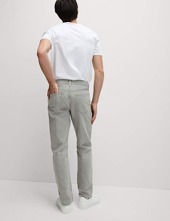 Straight Fit Pure Cotton Jeans