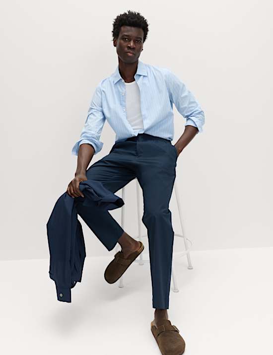 Loose Tapered Fit Lightweight Trousers