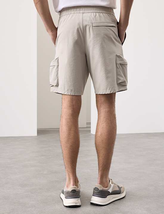 Korte cargobroek met technische stretch