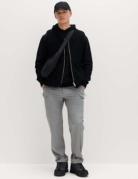 Straight Fit Technical Cargo Trousers