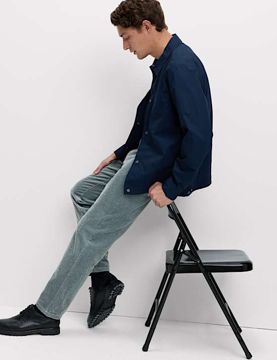 Pantalones de pana straight de 5 bolsillos