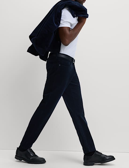 Straight Fit Luxury Corduroy 5 Pocket Trousers