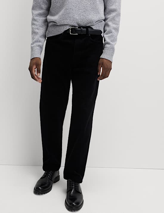 Loose Fit Luxury Corduroy 5 Pocket Trousers