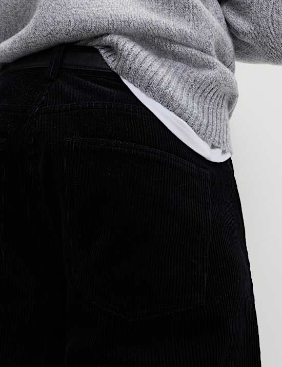 Loose Fit Luxury Corduroy 5 Pocket Trousers