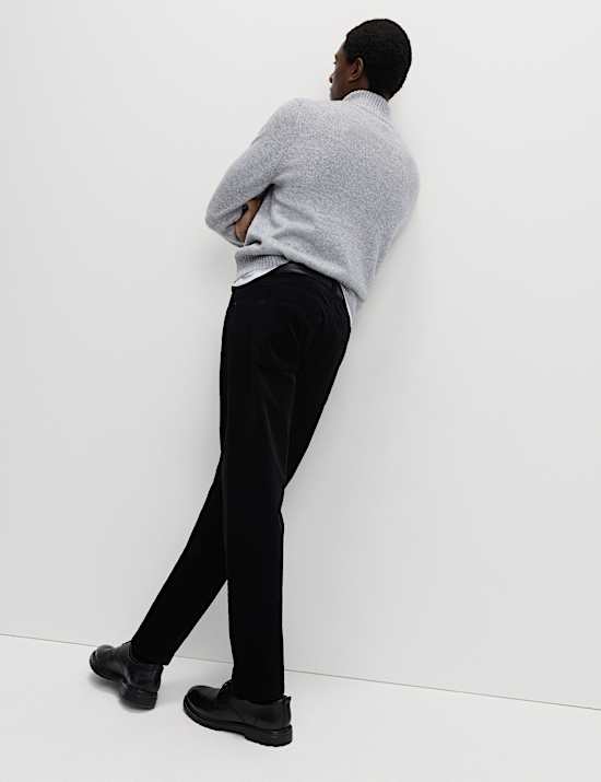 Loose Fit Luxury Corduroy 5 Pocket Trousers