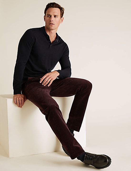 Regular Fit Lux Corduroy Stretch Trousers