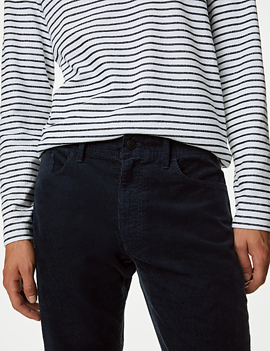 Slim Fit Corduroy 5 Pocket Trousers