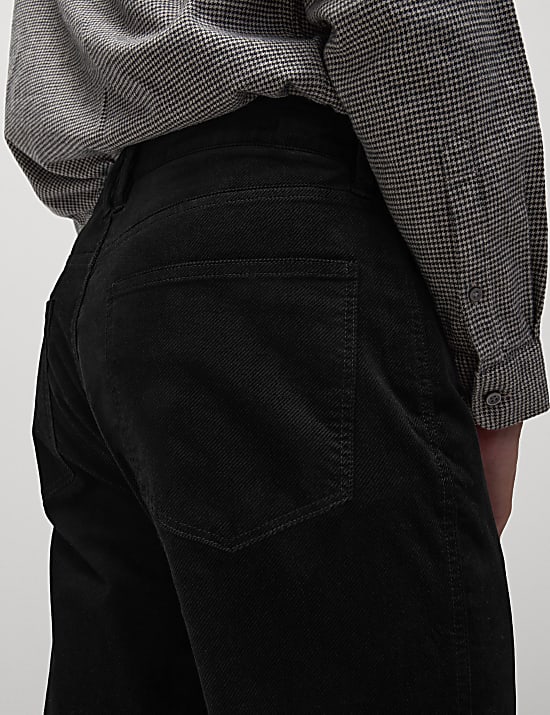 Παντελόνι με διαγώνιο κοτλέ με στενή εφαρμογή και 5 τσέπες