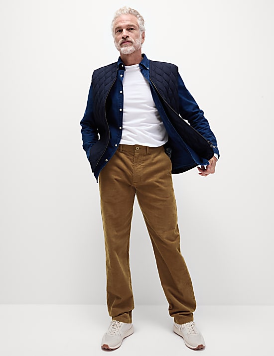 Loose Fit Corduroy Stretch Chinos