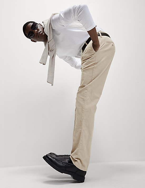 Regular Fit Corduroy Stretch Chinos