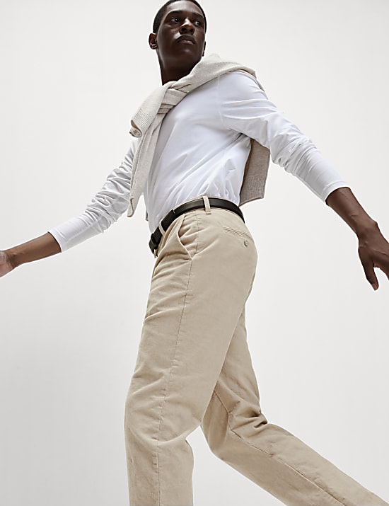 Regular Fit Corduroy Stretch Chinos