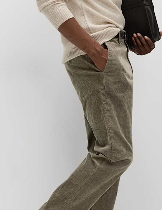 Regular Fit Corduroy Stretch Chinos