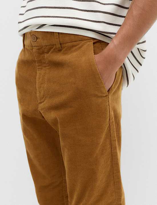 Regular Fit Corduroy Stretch Chinos