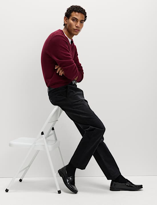 Chino extensible coupe standard en velours côtelé