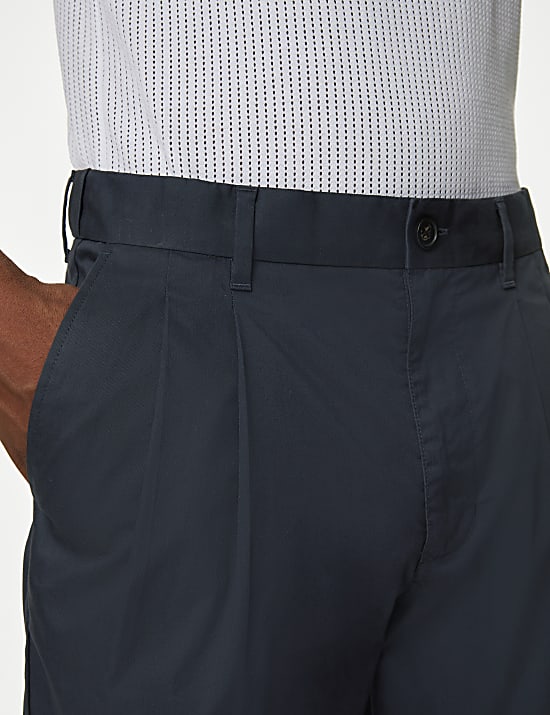 Celana Pendek Chino Lipitan Ganda Super Ringan