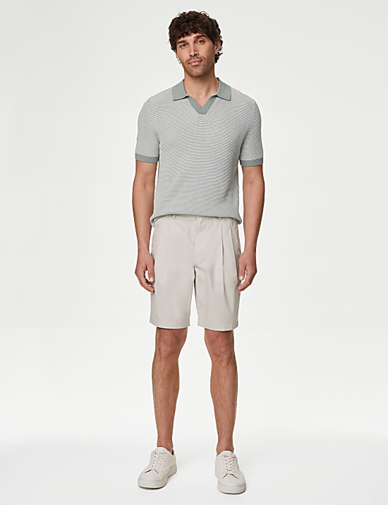Super Lightweight Twin Pleat Chino Shorts