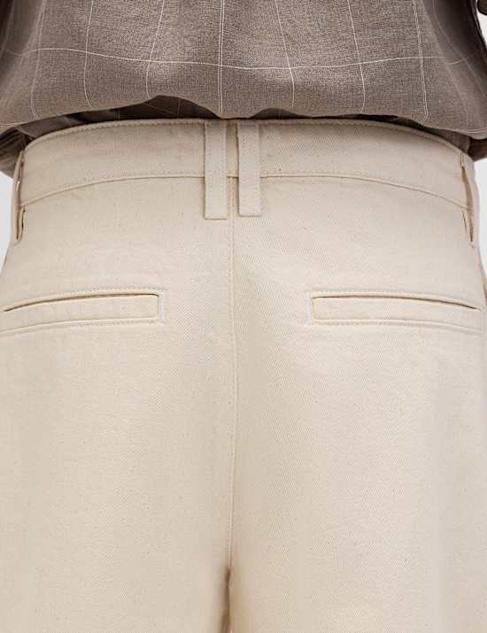 Regular Fit Pure Cotton Denim Shorts