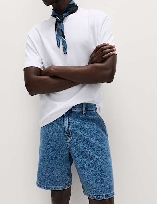 Pure Cotton Denim Shorts