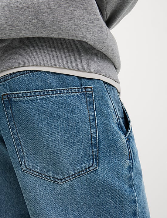 Straight Fit Lightweight Denim Shorts