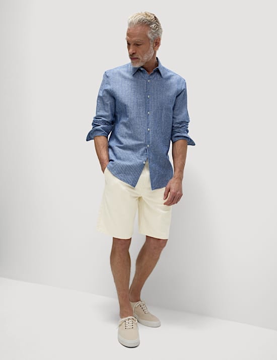 Straight Fit Lightweight Denim Shorts