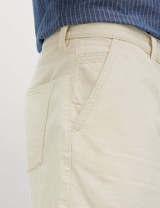 Straight Fit Lightweight Denim Shorts