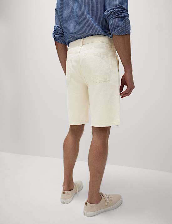 Straight Fit Lightweight Denim Shorts