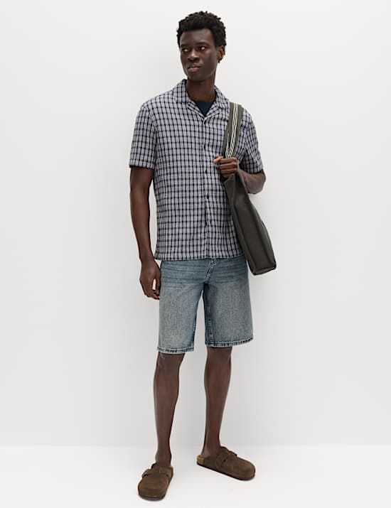 Denim-Shorts mit geradem Bein