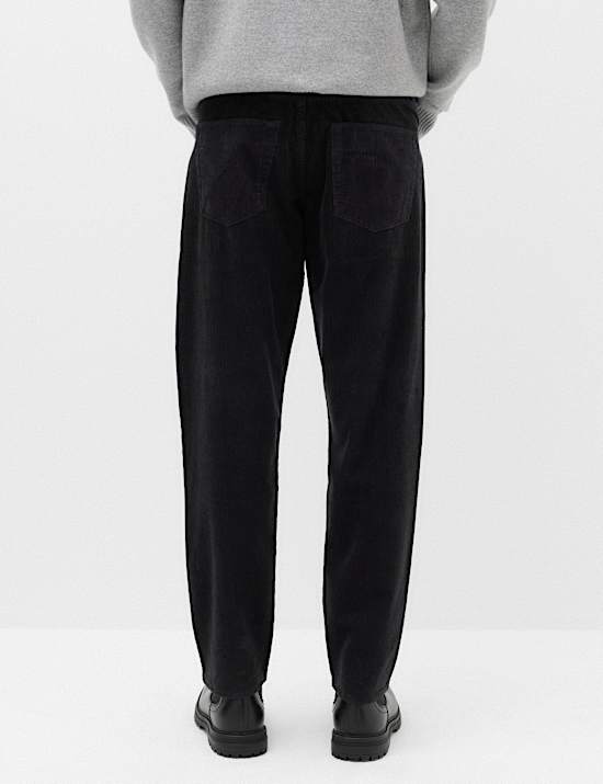 Straight Fit Pure Cotton Corduroy 5 Pocket Trousers
