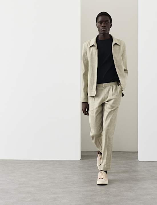 Performance Linen Blend Trousers