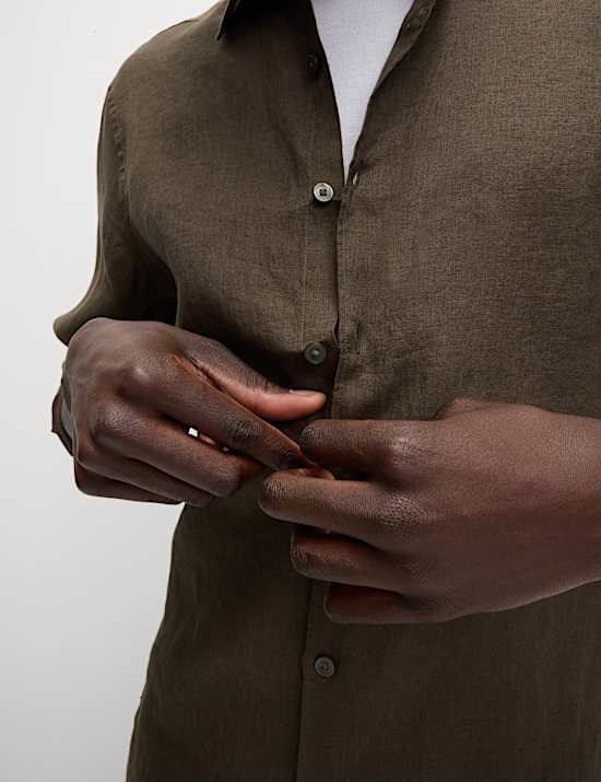 Regular Fit Pure Linen Shirt