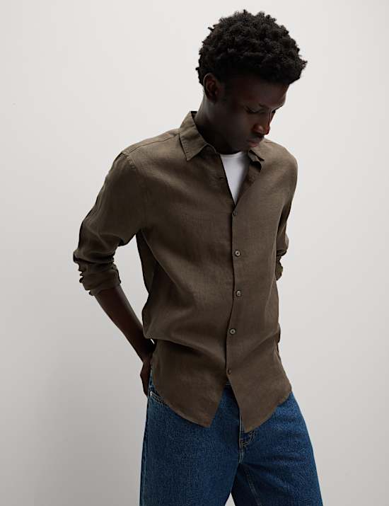 Regular Fit Pure Linen Shirt