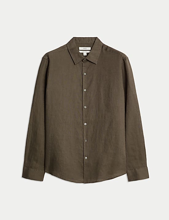 Regular Fit Pure Linen Shirt