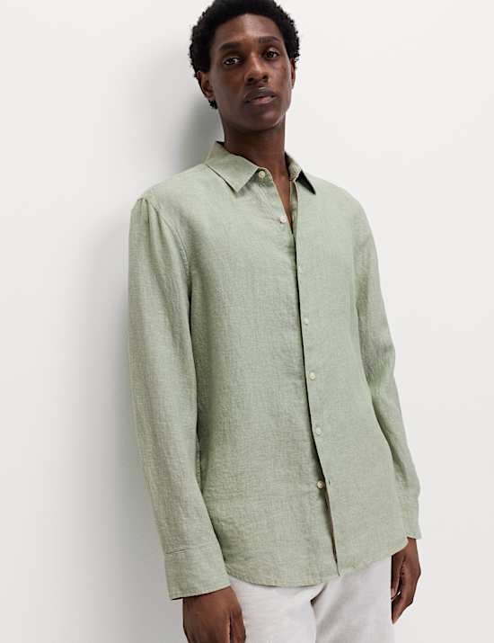 Regular Fit Pure Linen Shirt