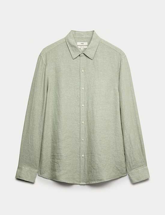 Regular Fit Pure Linen Shirt