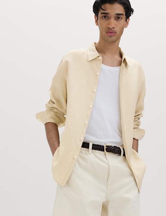 Regular Fit Pure Linen Shirt