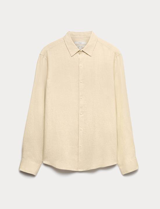 Regular Fit Pure Linen Shirt