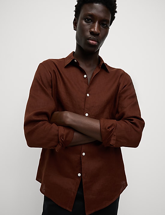 Regular Fit Pure Linen Shirt