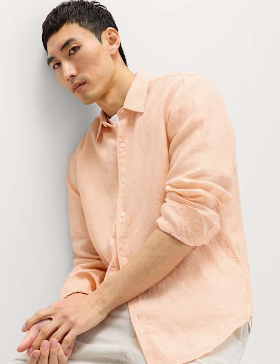 Regular Fit Pure Linen Shirt
