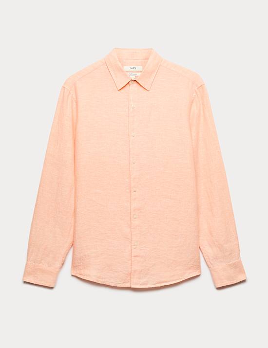 Regular Fit Pure Linen Shirt