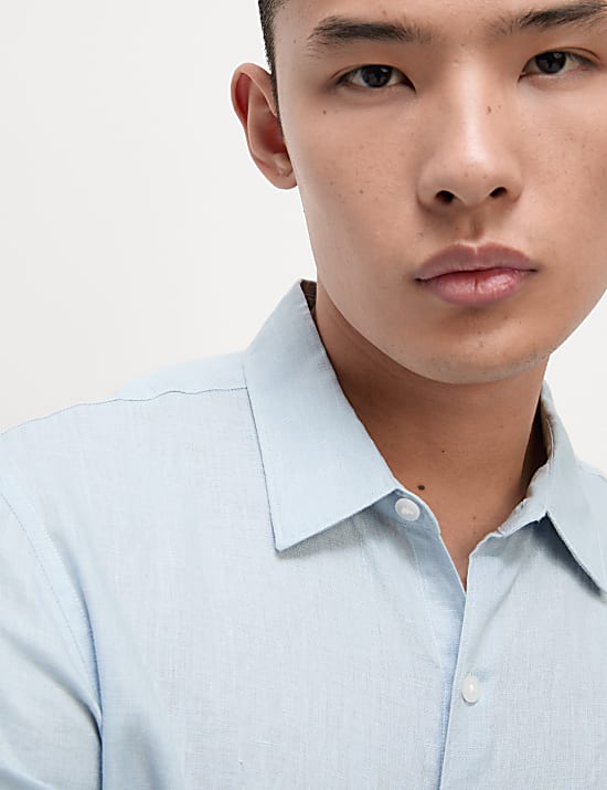 Regular Fit Pure Linen Shirt
